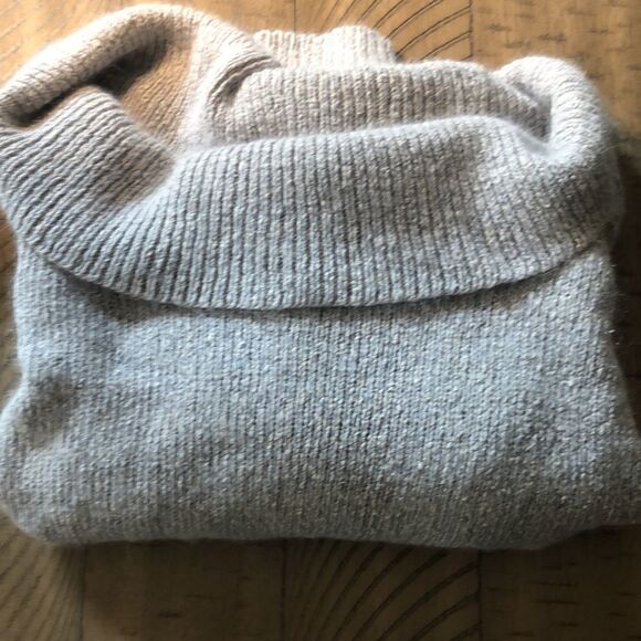 Vintage Organic Cotton Crop Angora Cowl Neck Sweater - Picture 6 of 7